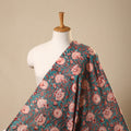Multicolor Block Print Cotton Sanganeri Fabric