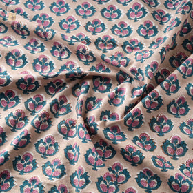 Multicolor Block Print Cotton Sanganeri Fabric