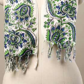 Multicolor - cotton sanganeri stole with tassels 135