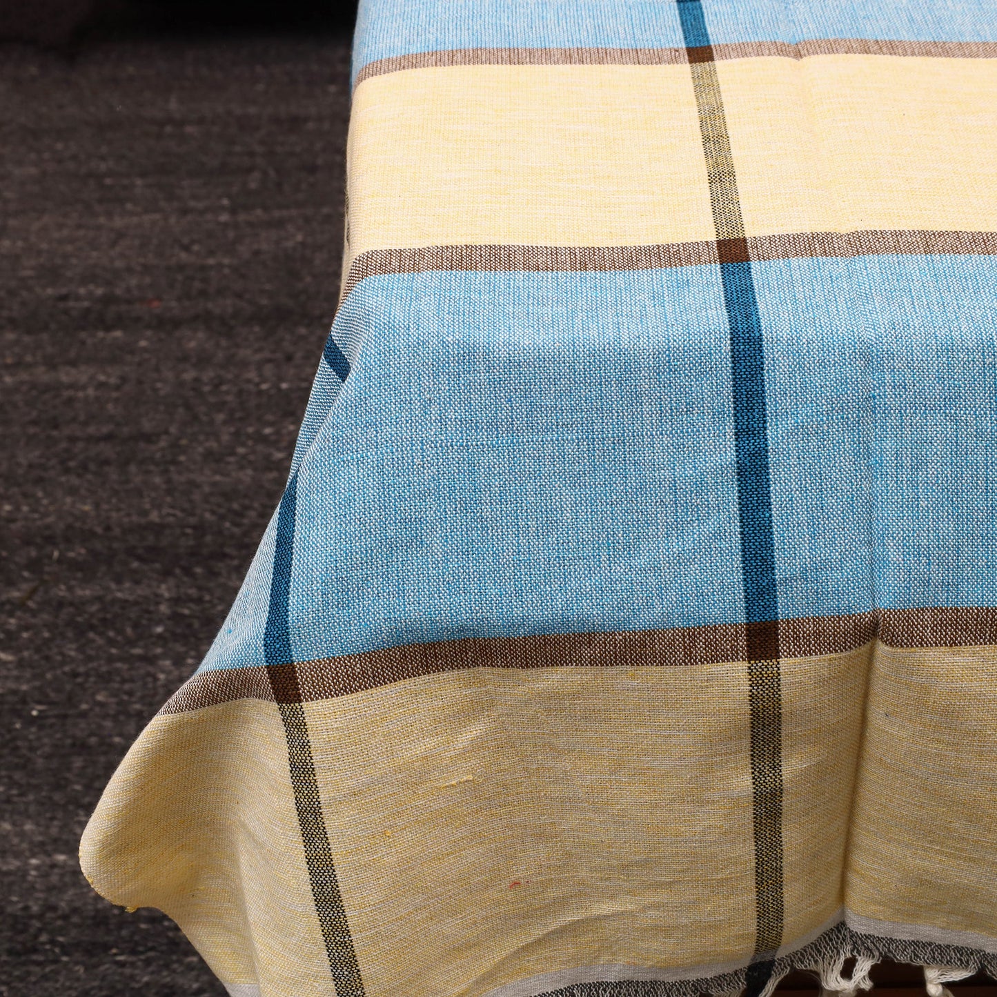 Multicolor - cotton single handloom bed cover (90 x 60 in)