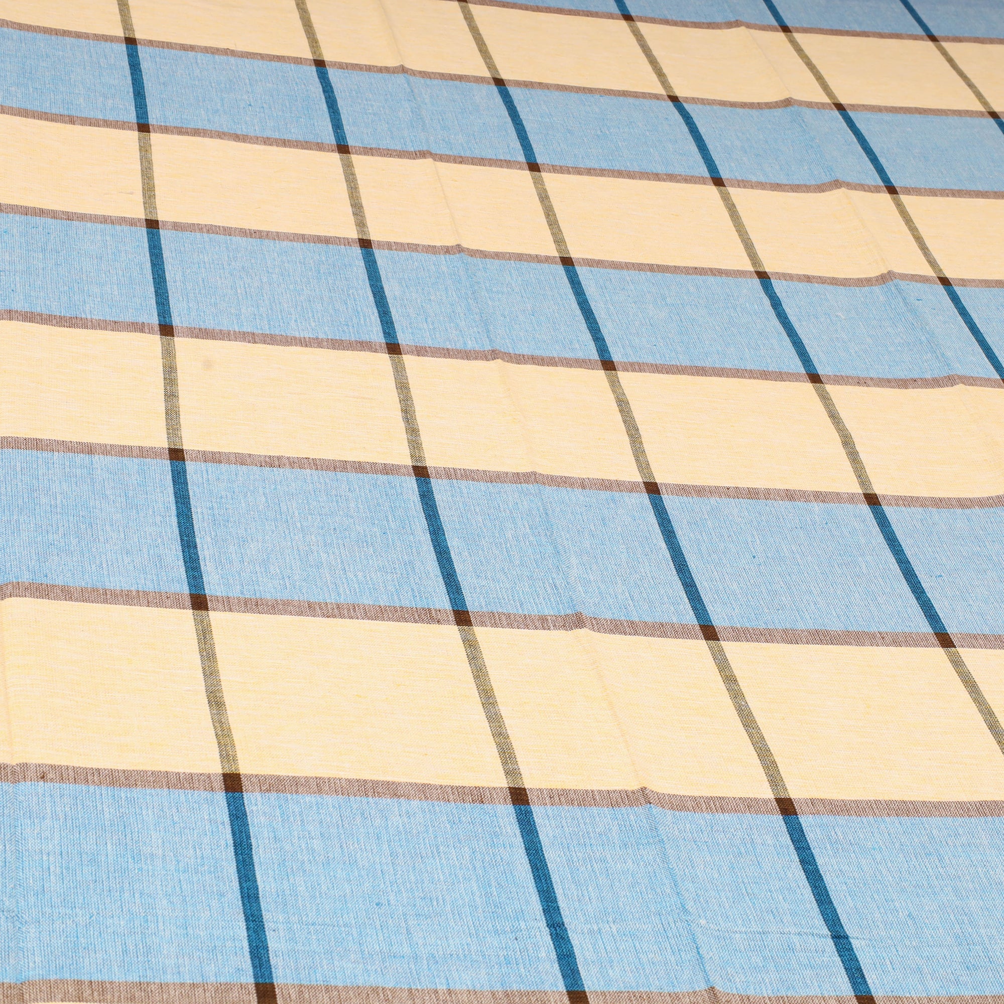 Multicolor - cotton single handloom bed cover (90 x 60 in)