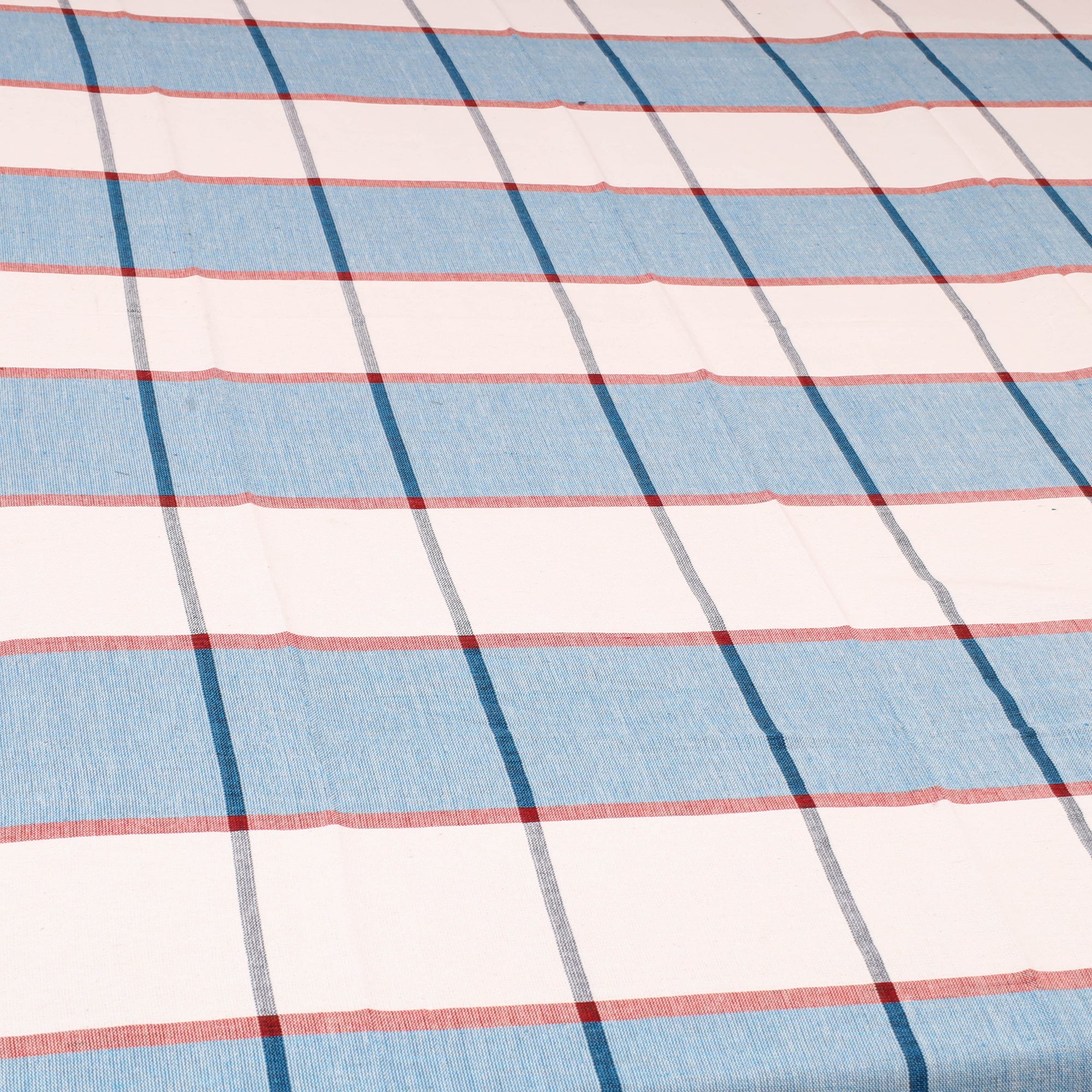 Multicolor - cotton single handloom bed cover (90 x 60 in)