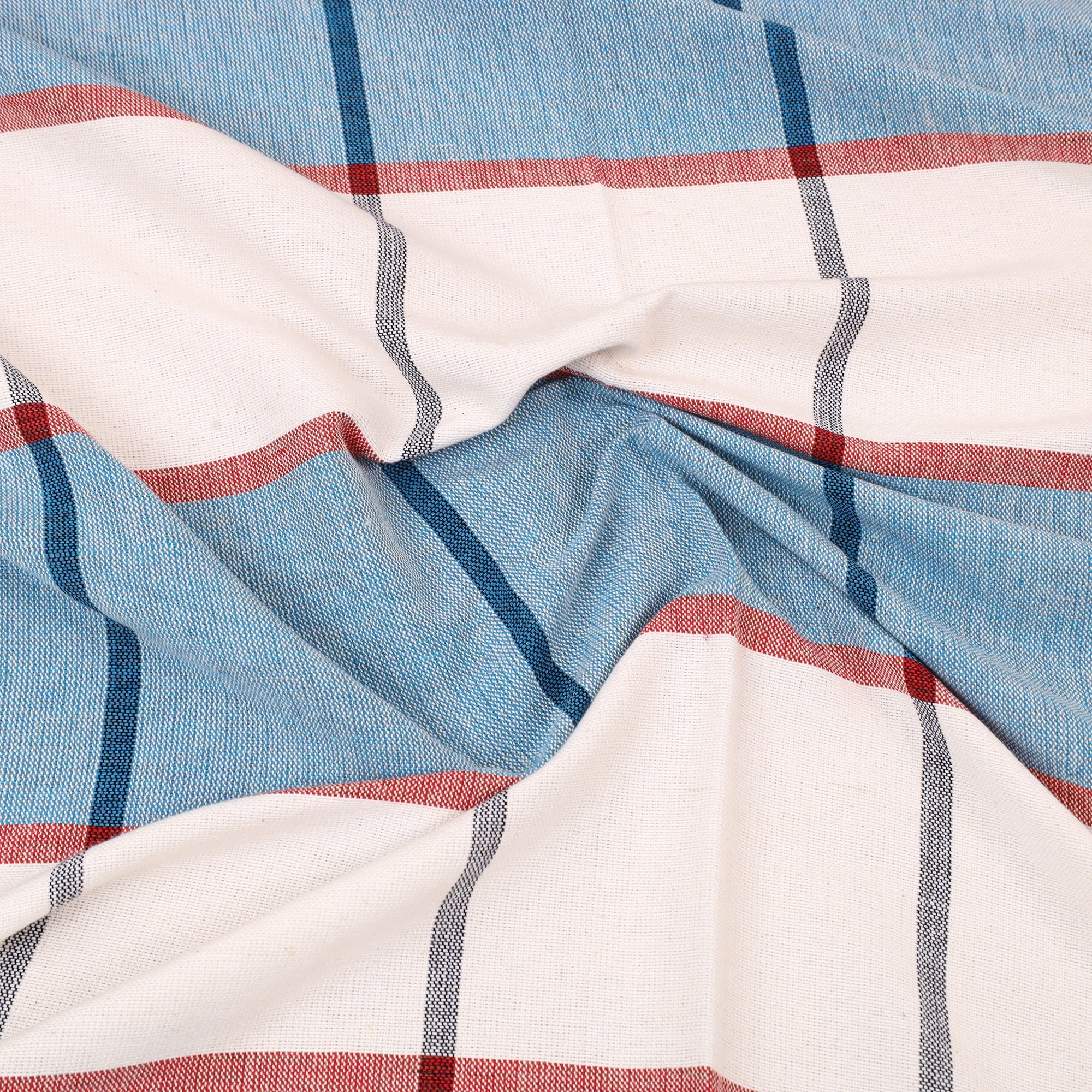 Multicolor - cotton single handloom bed cover (90 x 60 in)