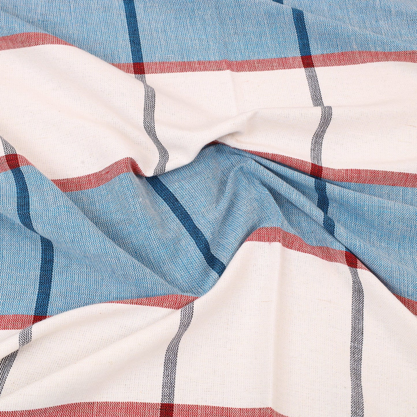 Multicolor - cotton single handloom bed cover (90 x 60 in)