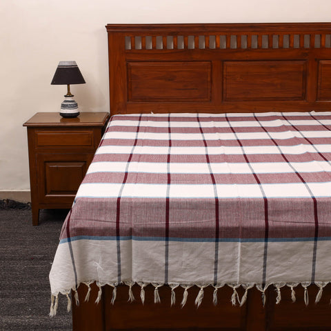 Multicolor - cotton single handloom bed cover (90 x 60 in)