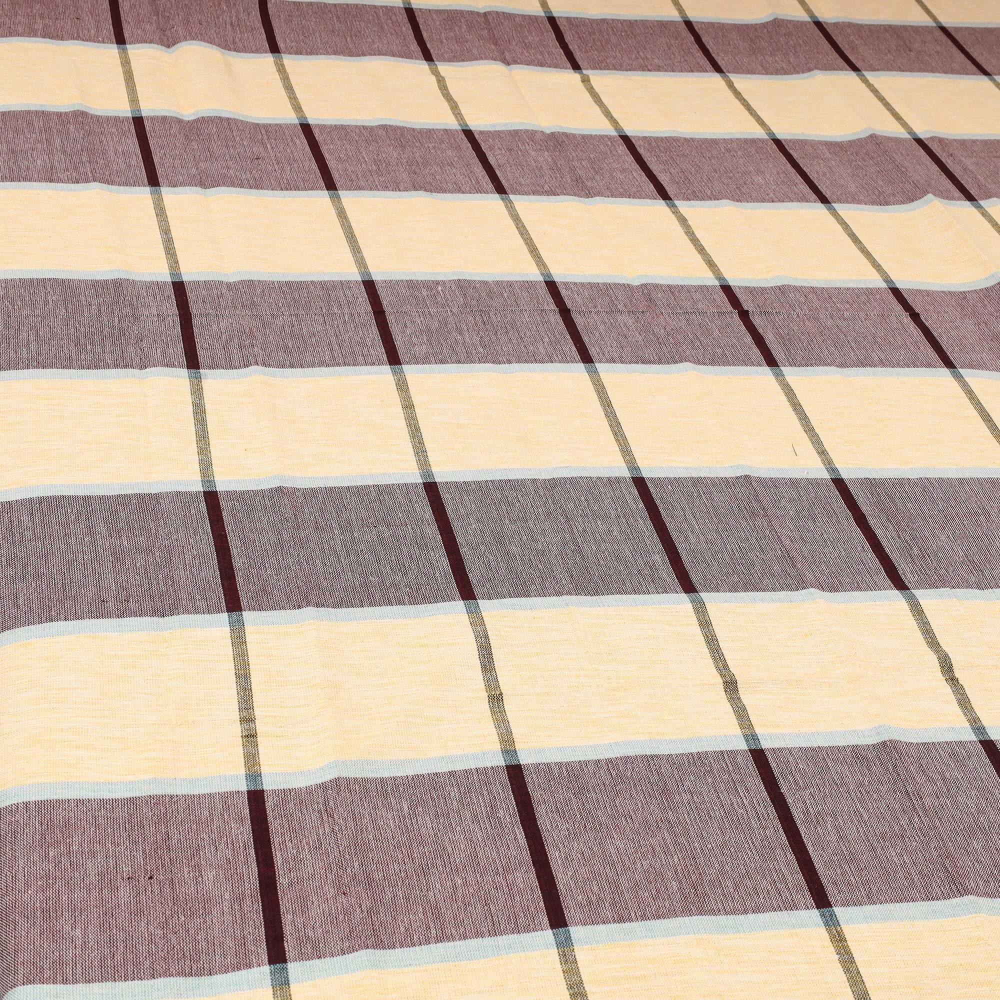 Multicolor - cotton single handloom bed cover (90 x 60 in)