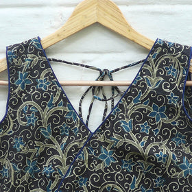 Multicolor Block Print Cotton Stitched Ajrakh Blouse 