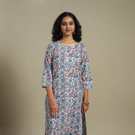Multicolor - cotton straight sanganeri kurta 08 - s