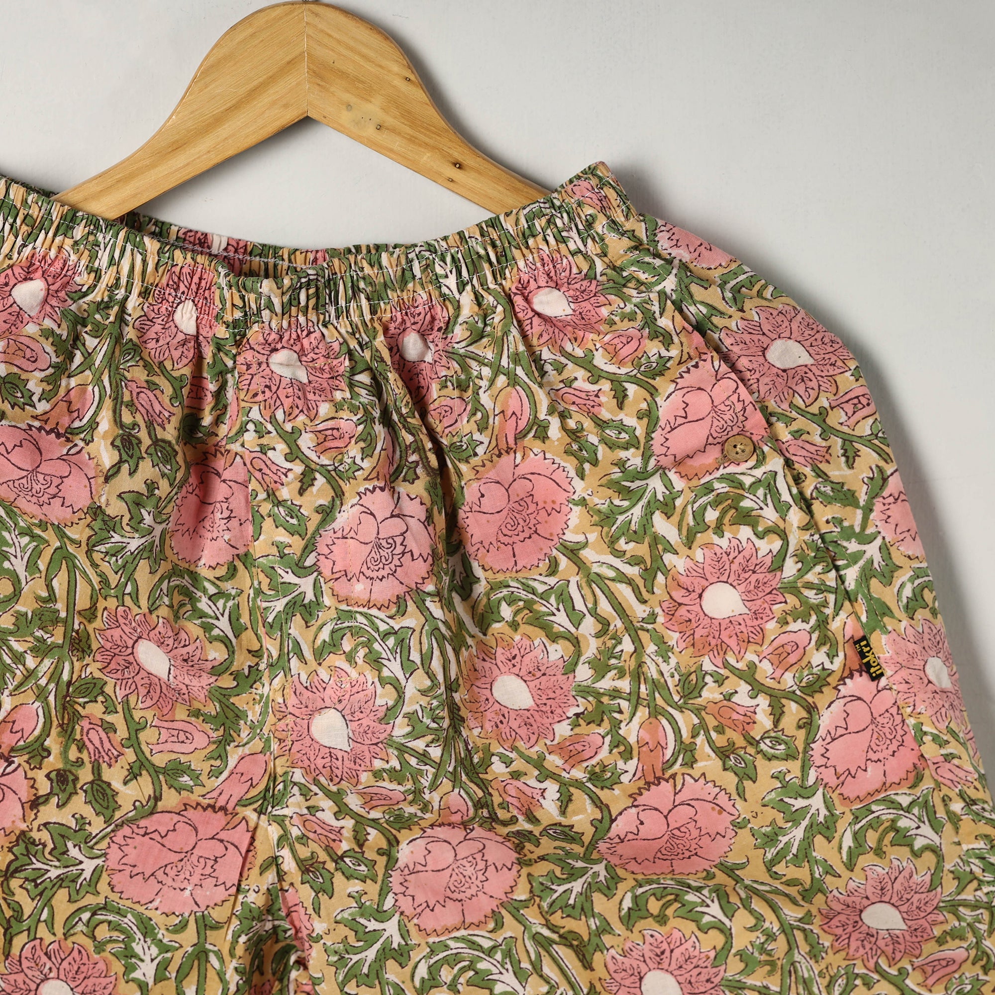 Multicolor Block Print Cotton Unisex Sanganeri Shorts/Boxer