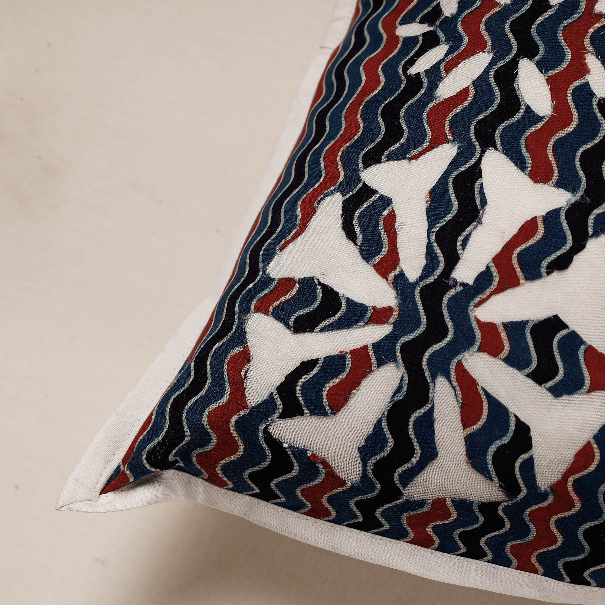 Applique Work Cushion Cover