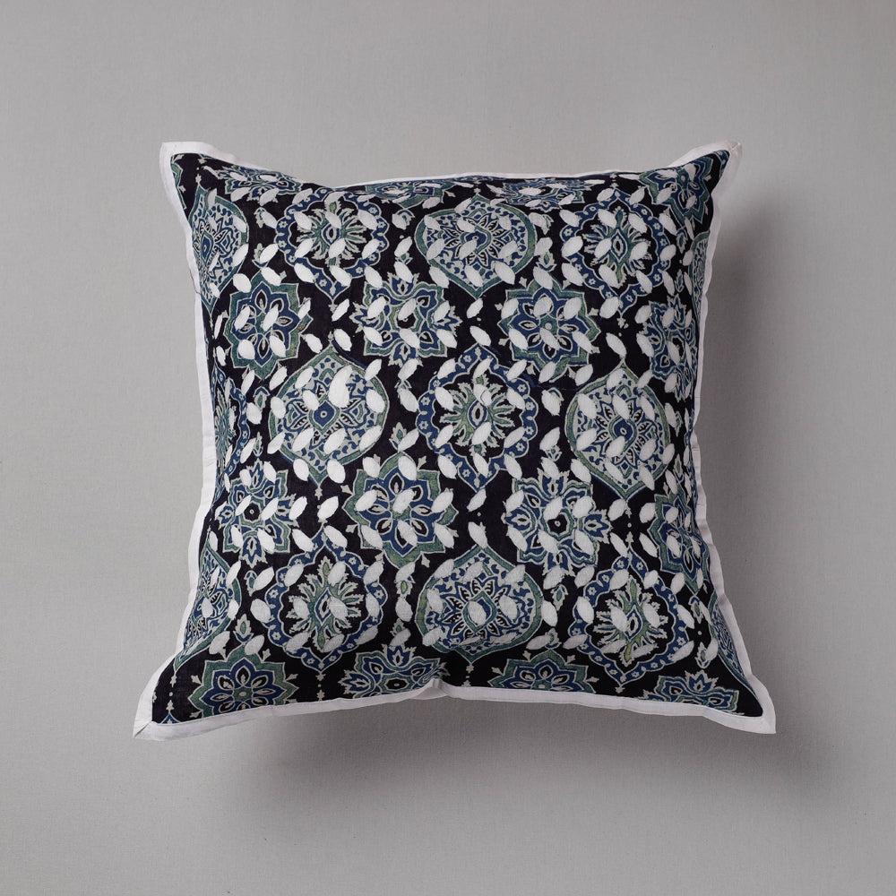 Multicolor - Cutwork Cotton Applique Cushion Cover (16 x 16 in)