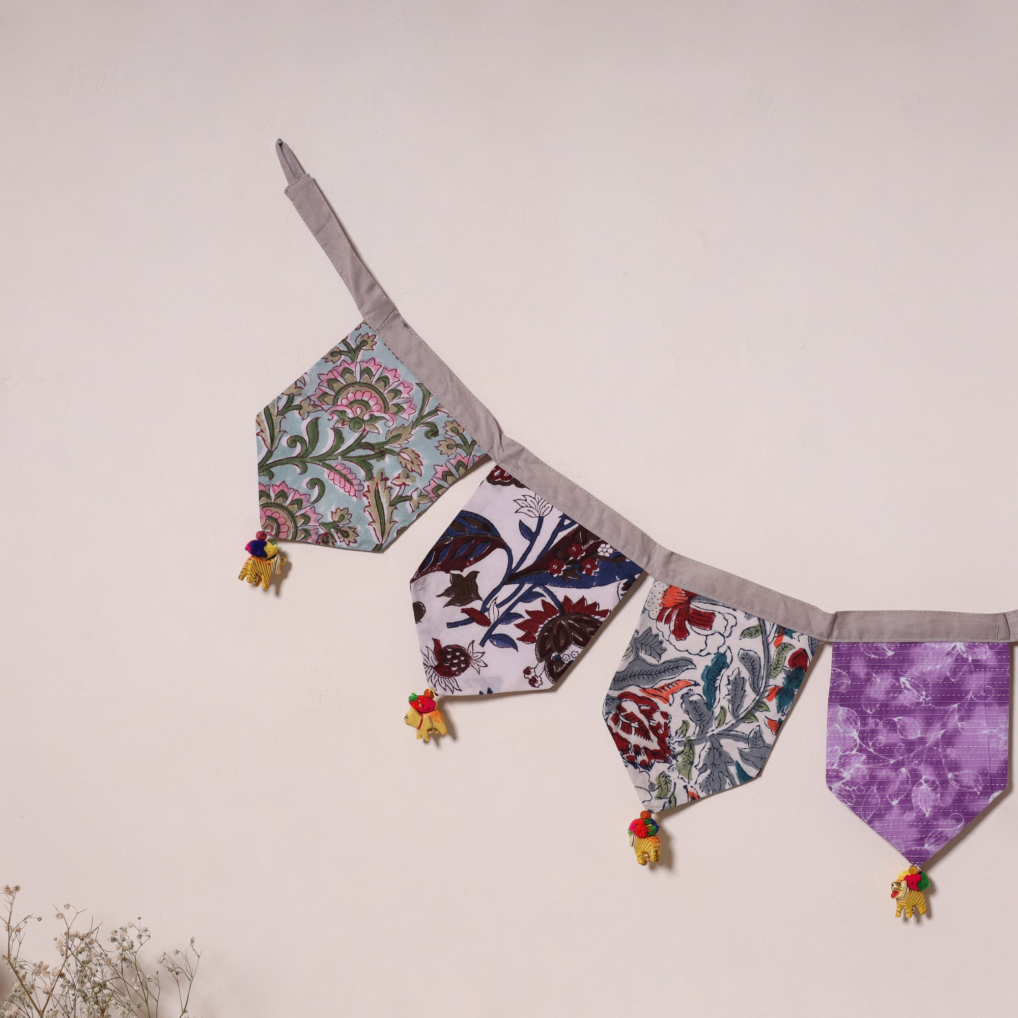 Multicolor - decorative handmade fabric toran 12