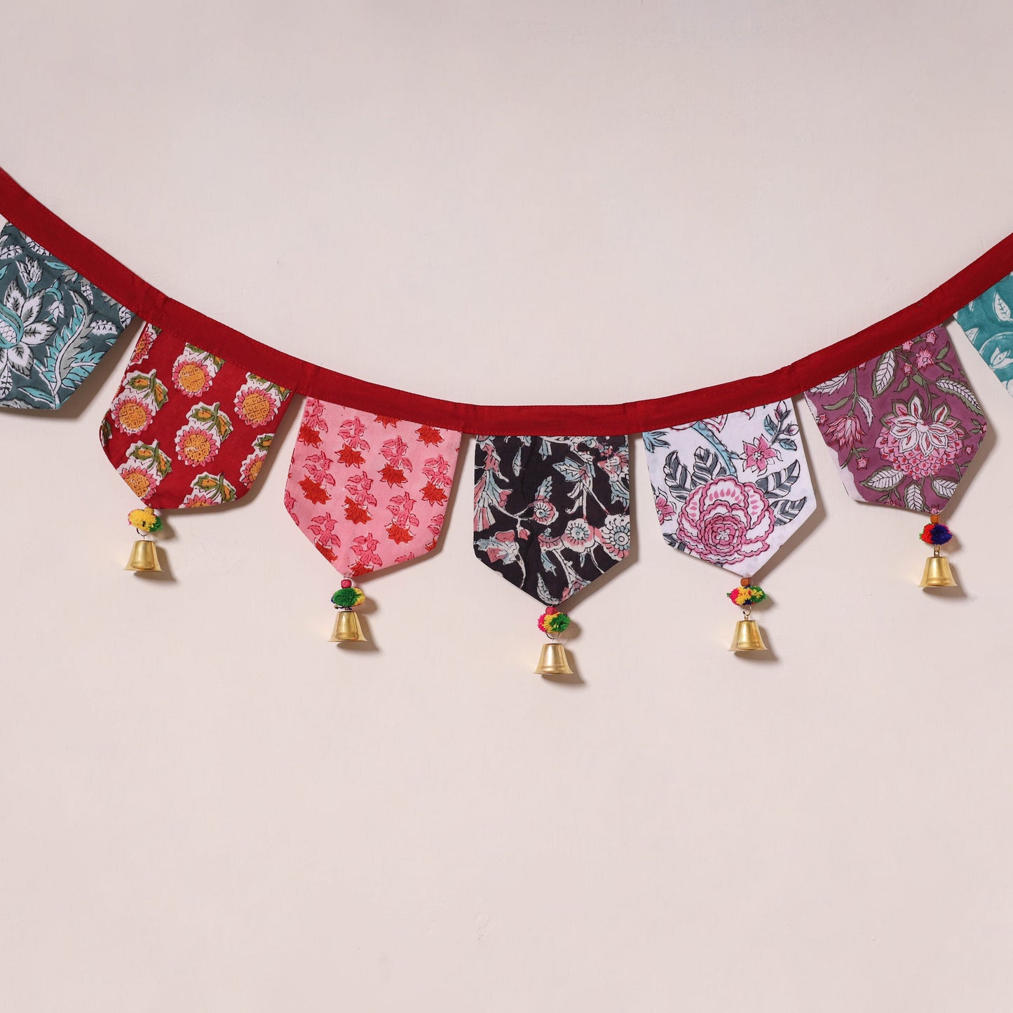 Multicolor - decorative handmade fabric toran 23