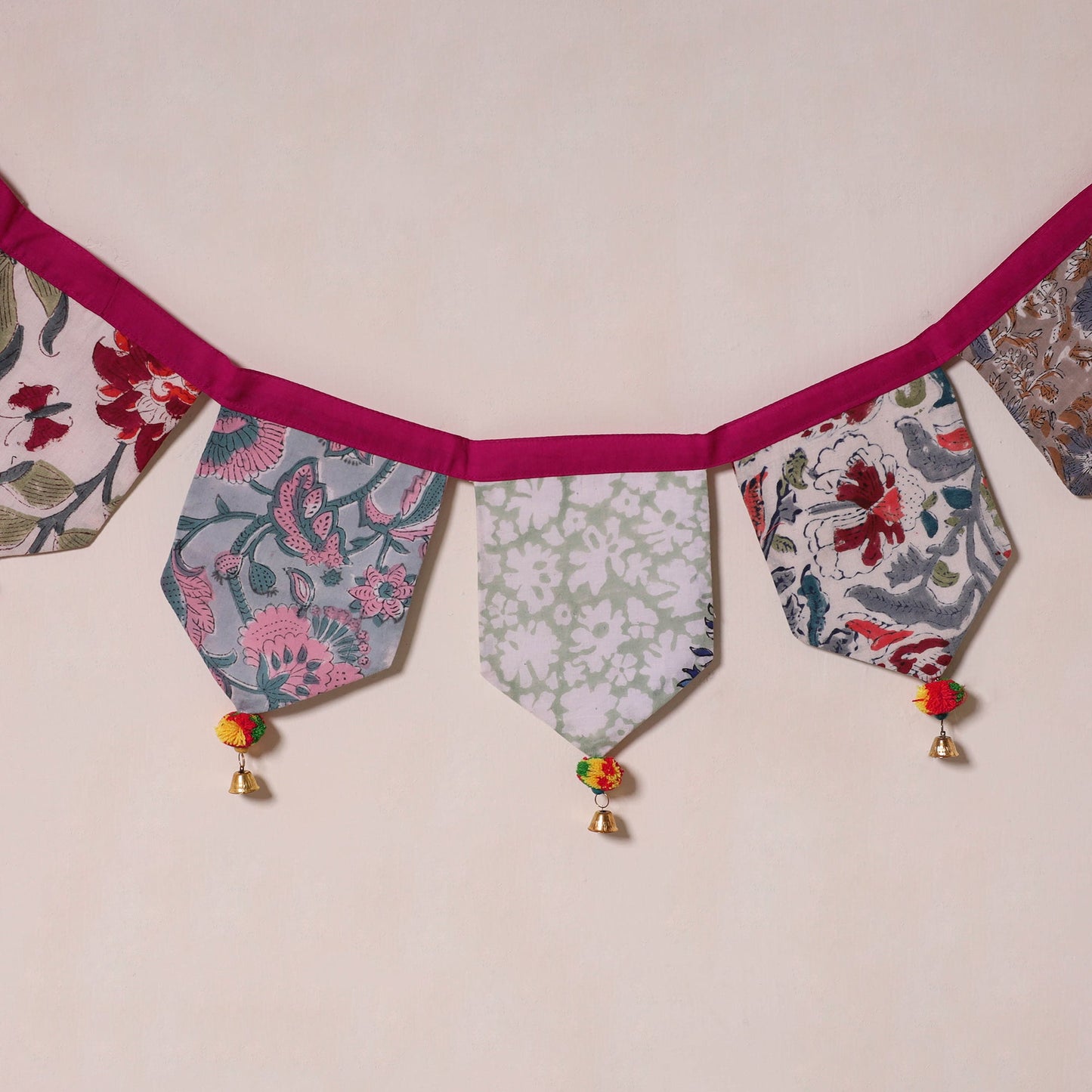 Multicolor - decorative handmade fabric toran 34