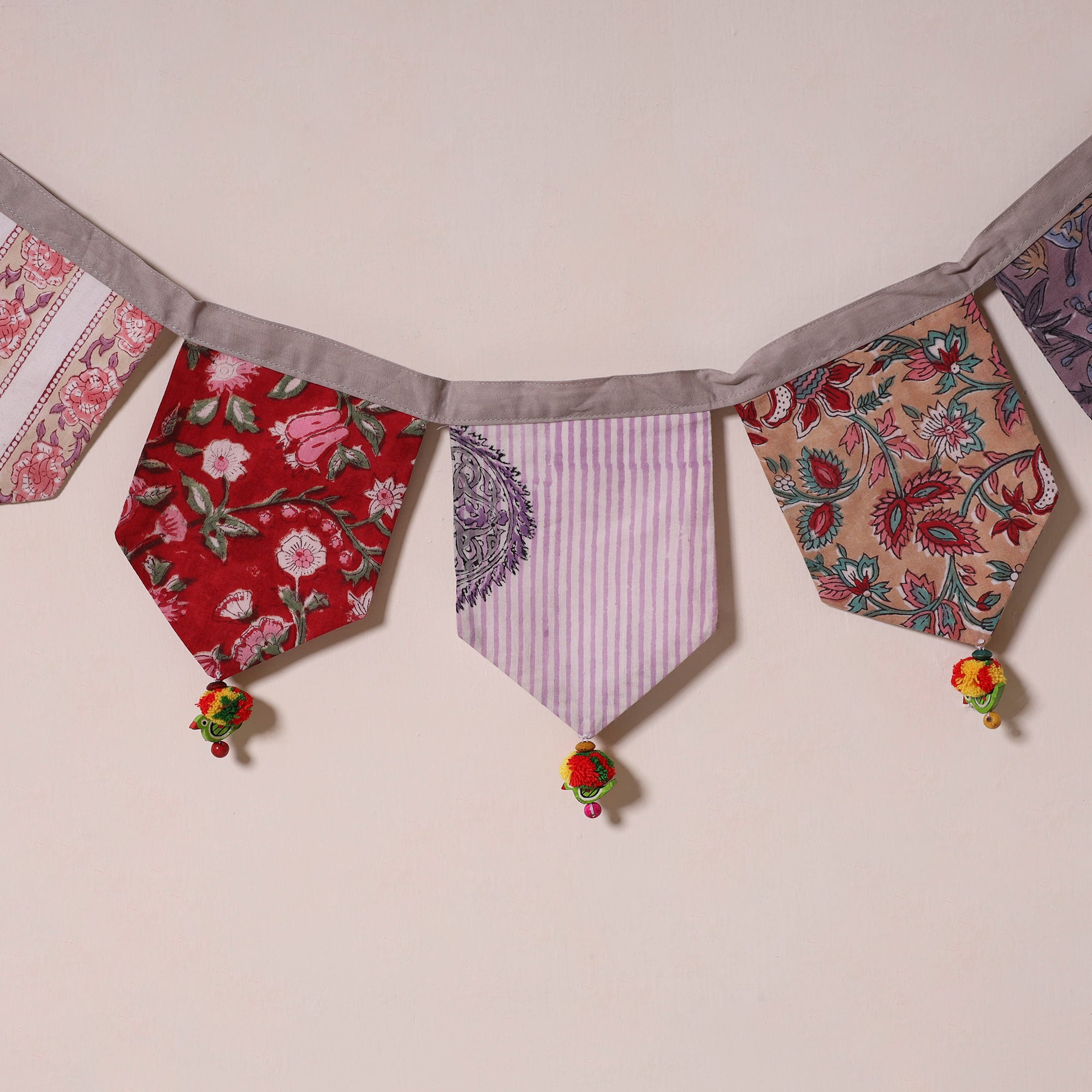 Multicolor - decorative handmade fabric toran 36