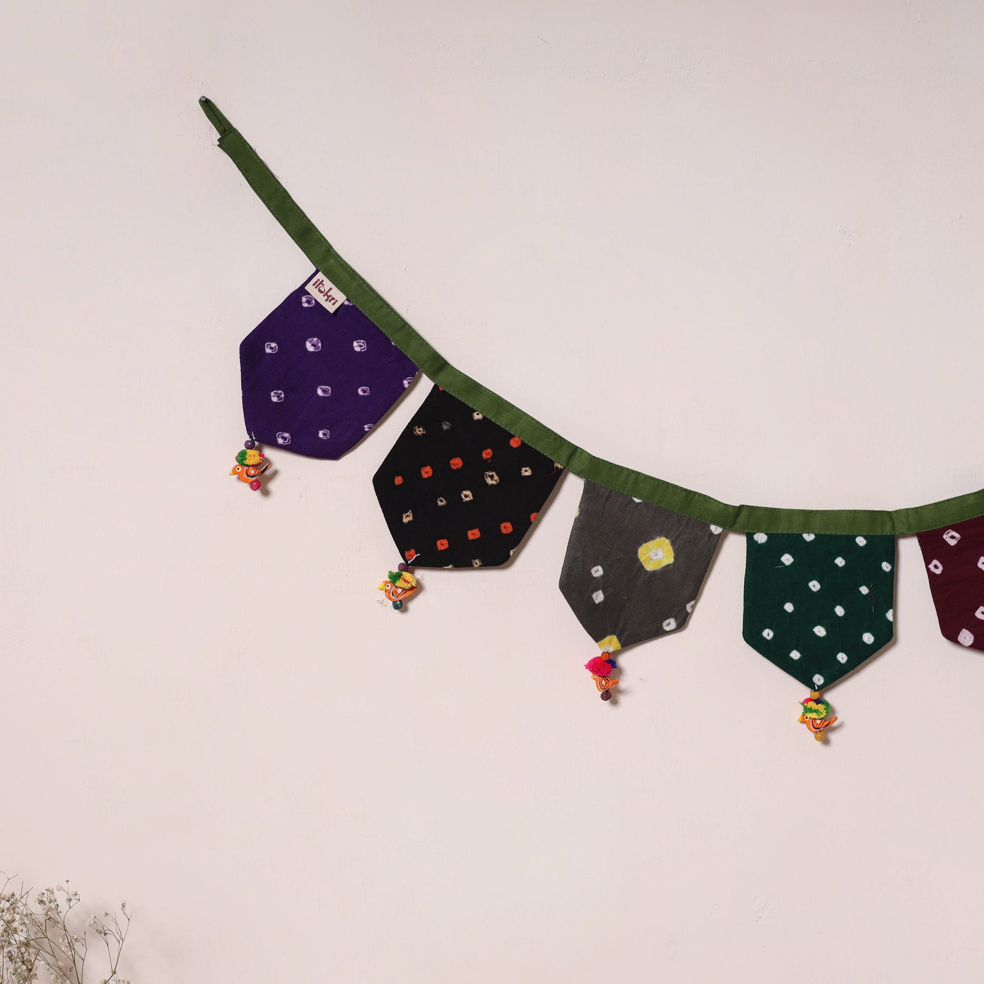 Multicolor - decorative handmade fabric toran 46