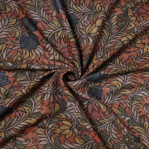 Multicolor - desi tussar silk handpainted srikalahasti pen