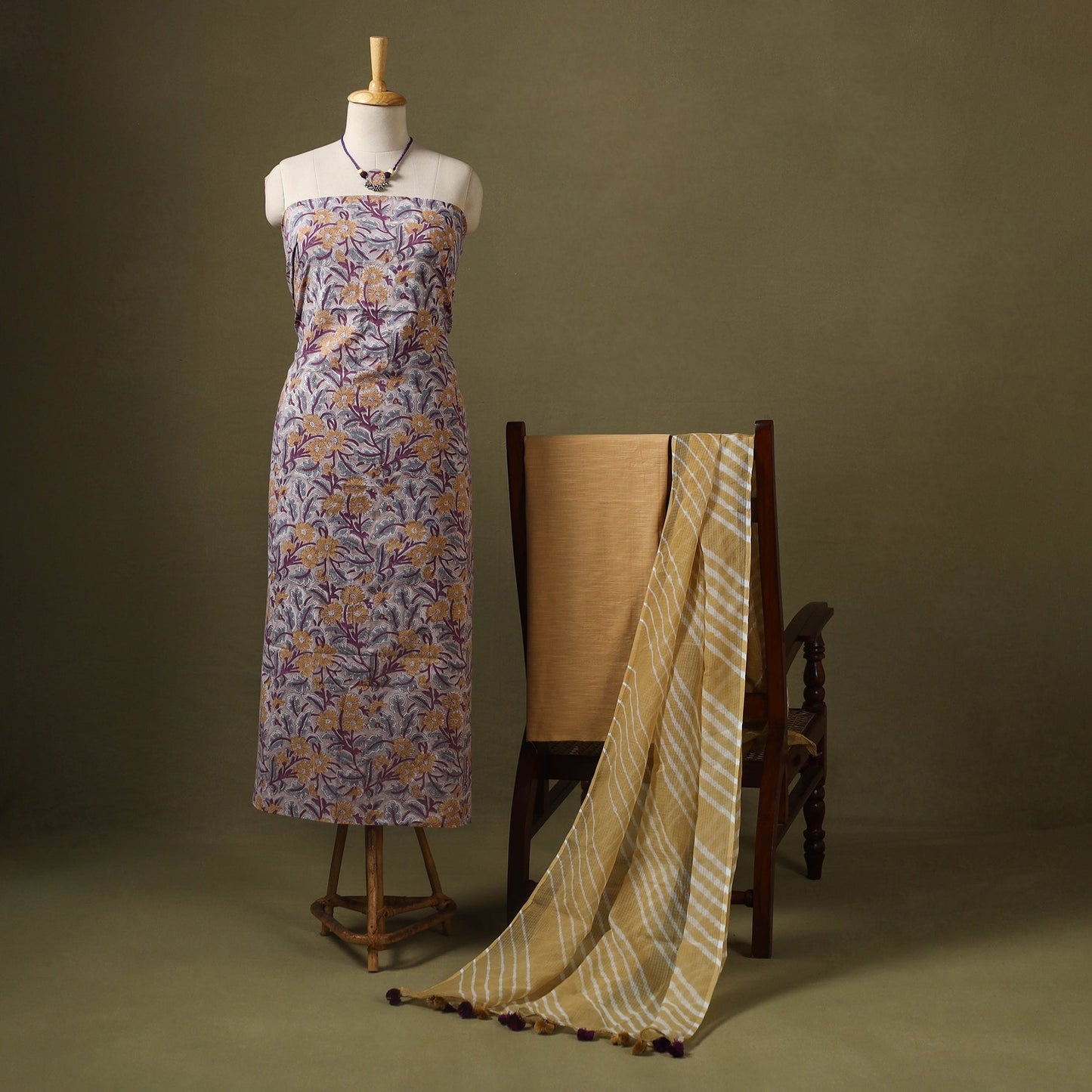 Multicolor - designer! Cotton unstitched dress material