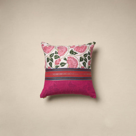 Dharwad & sanganeri patch cotton cushion cover 02