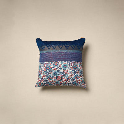 Dharwad & sanganeri patch cotton cushion cover 04