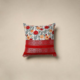 Dharwad & sanganeri patch cotton cushion cover 08