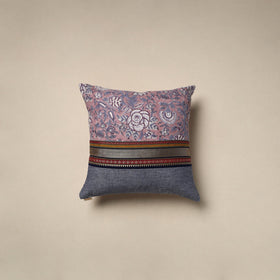 Dharwad & sanganeri patch cotton cushion cover 09