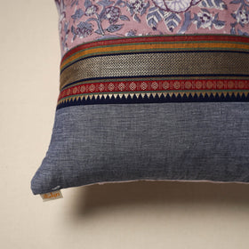 Dharwad & sanganeri patch cotton cushion cover 09