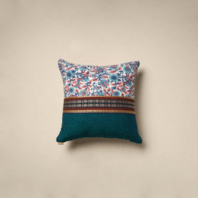 Dharwad & sanganeri patch cotton cushion cover 10