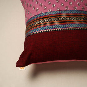 Dharwad & sanganeri patch cotton cushion cover 12