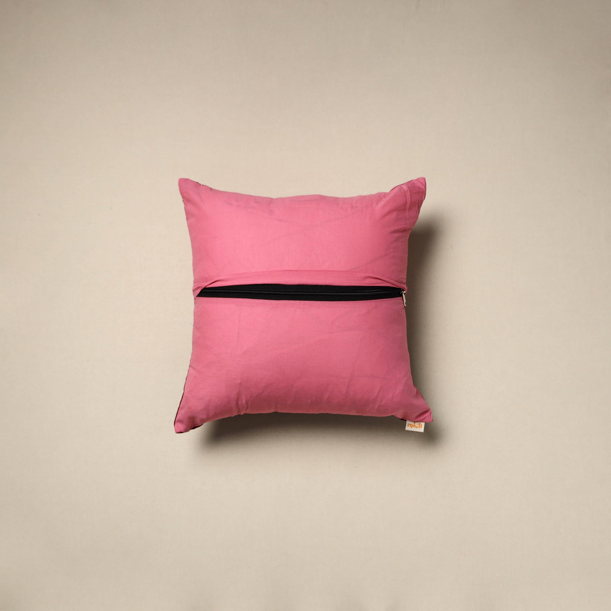 Dharwad & sanganeri patch cotton cushion cover 12