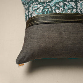 Dharwad & sanganeri patch cotton cushion cover 14