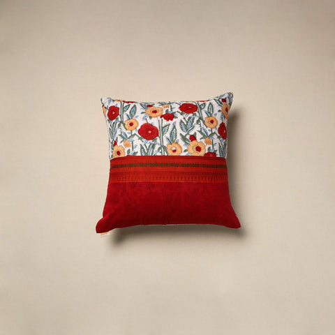 Dharwad & sanganeri patch cotton cushion cover 17