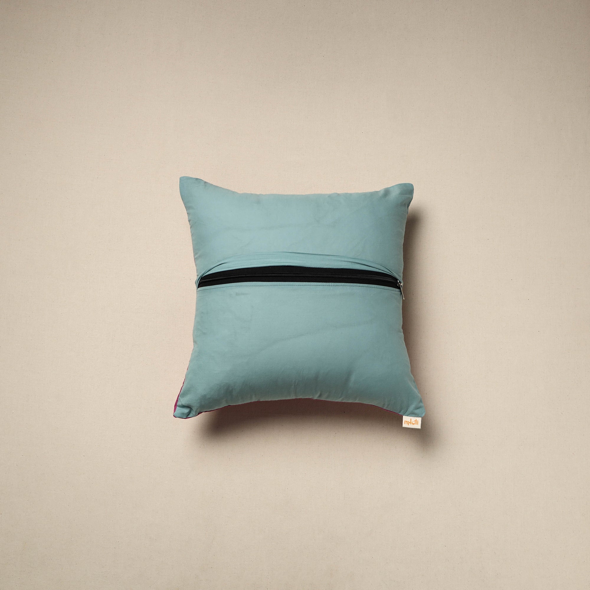 Dharwad & sanganeri patch cotton cushion cover 20