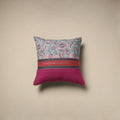 Dharwad & sanganeri patch cotton cushion cover 20