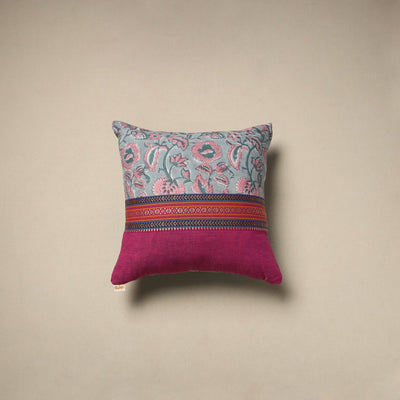 Dharwad & sanganeri patch cotton cushion cover 20