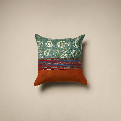 Dharwad & sanganeri patch cotton cushion cover 21