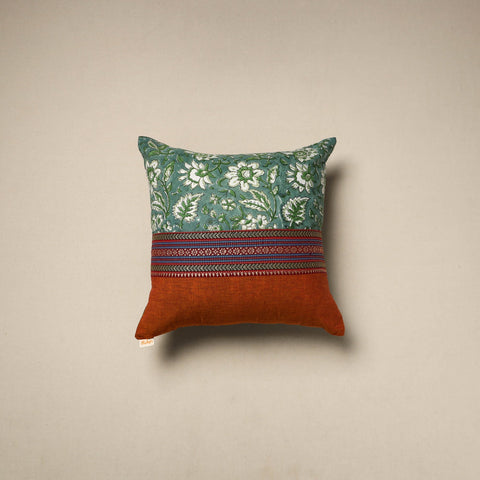 Dharwad & sanganeri patch cotton cushion cover 21