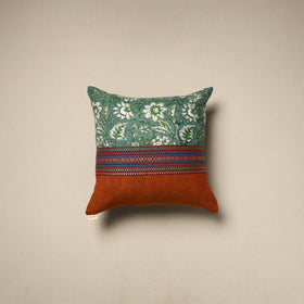 Dharwad & sanganeri patch cotton cushion cover 21