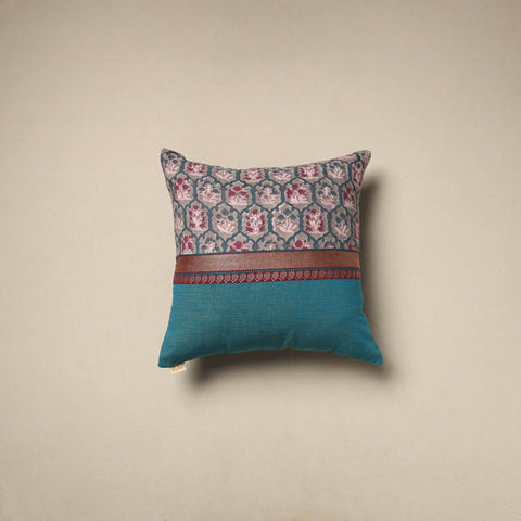 Dharwad & sanganeri patch cotton cushion cover 22
