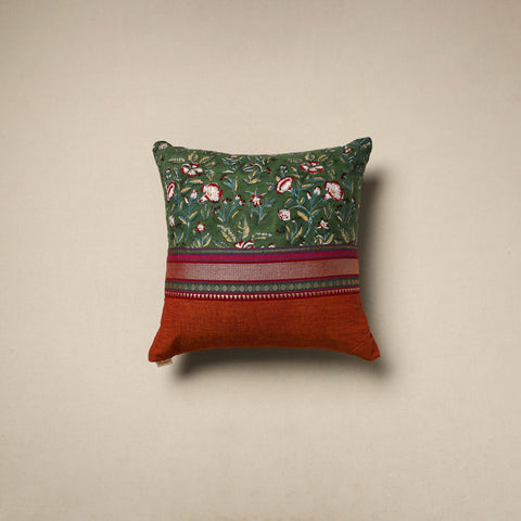 Dharwad & sanganeri patch cotton cushion cover 23