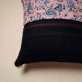 Dharwad & sanganeri patch cotton cushion cover 25