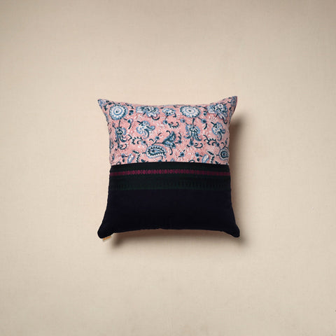 Dharwad & sanganeri patch cotton cushion cover 25