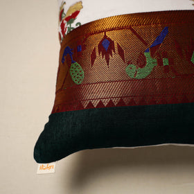 Dharwad & sanganeri patch cotton cushion cover 27