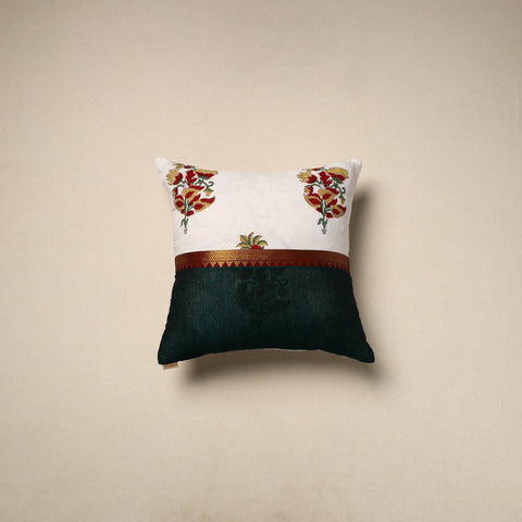 Dharwad & sanganeri patch cotton cushion cover 28
