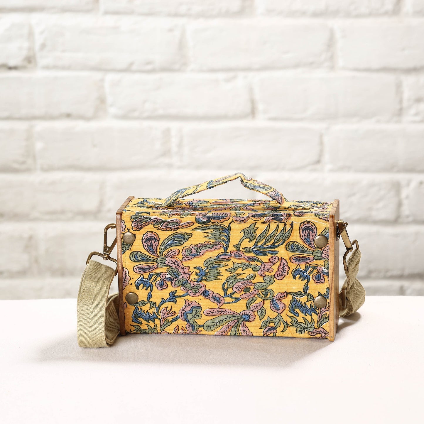 Multicolor DIY Box Sling Bag / Clutch with Changeable Sleeve