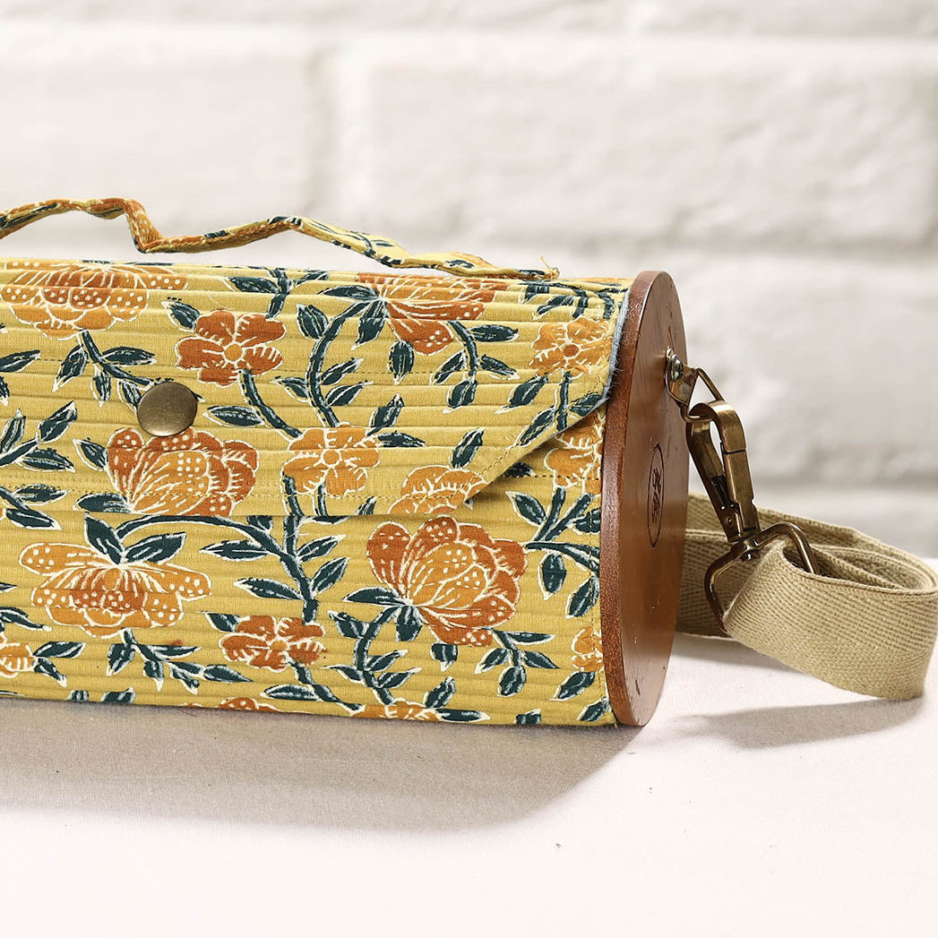 Multicolor DIY Round Sling Bag / Clutch With Changeable Sleeve