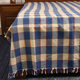 Multicolor - double handloom cotton bed sheet (108 x 90 in)