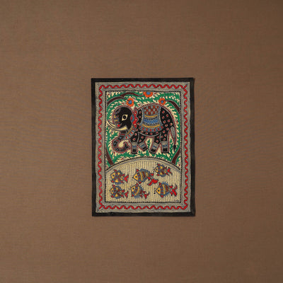 Handpainted madhubani painting by hira devi (14 x 11 in) 34