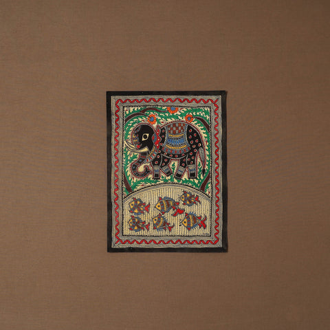 Handpainted madhubani painting by hira devi (14 x 11 in) 34