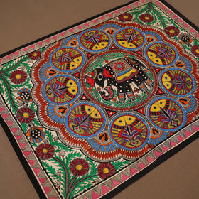 Handpainted madhubani painting by hira devi (22 x 30 in) 03